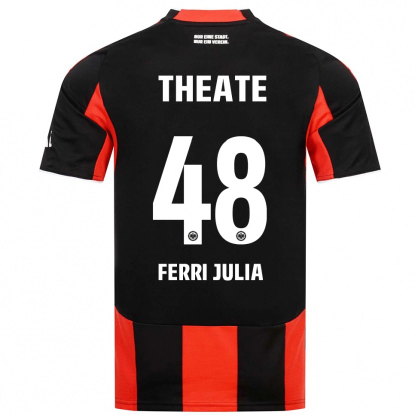 Danxen Dzieci Nacho Ferri #48 Czarny Czerwony Domowa Koszulka 2025/26 Koszulki Klubowe
