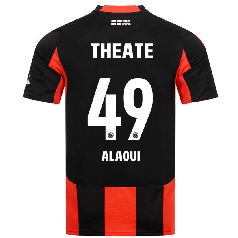 Danxen Dzieci Anas Alaoui #49 Czarny Czerwony Domowa Koszulka 2025/26 Koszulki Klubowe