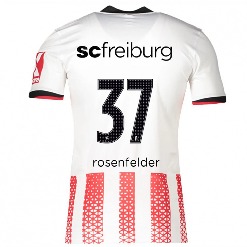Danxen Dzieci Max Rosenfelder #37 Biały Czerwony Domowa Koszulka 2025/26 Koszulki Klubowe