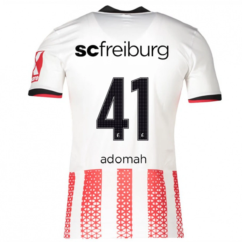 Danxen Dzieci Bismark Adomah #41 Biały Czerwony Domowa Koszulka 2025/26 Koszulki Klubowe