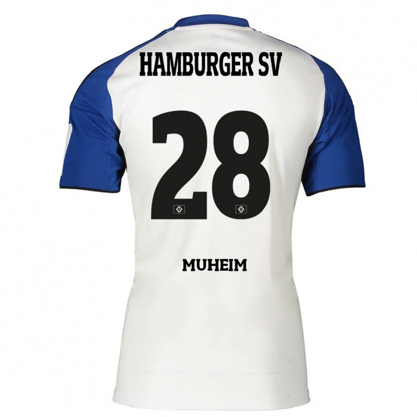Danxen Dzieci Miro Muheim #28 Biały Niebieski Domowa Koszulka 2025/26 Koszulki Klubowe