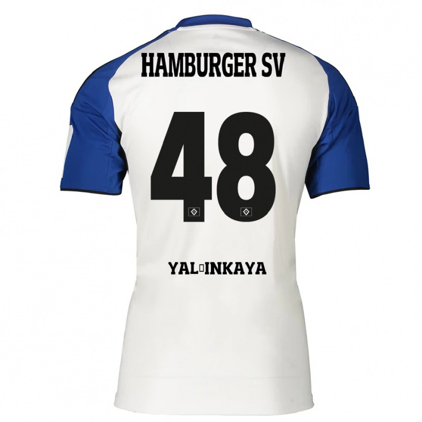 Danxen Dzieci Bilal Yalcinkaya #48 Biały Niebieski Domowa Koszulka 2025/26 Koszulki Klubowe