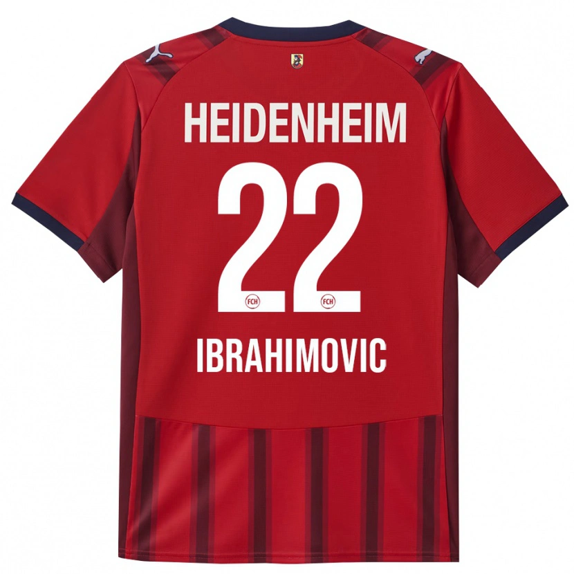 Danxen Dzieci Arijon Ibrahimovic #22 Czerwony Granatowy Domowa Koszulka 2025/26 Koszulki Klubowe