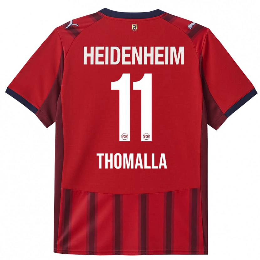 Danxen Dzieci Denis Thomalla #11 Czerwony Granatowy Domowa Koszulka 2025/26 Koszulki Klubowe