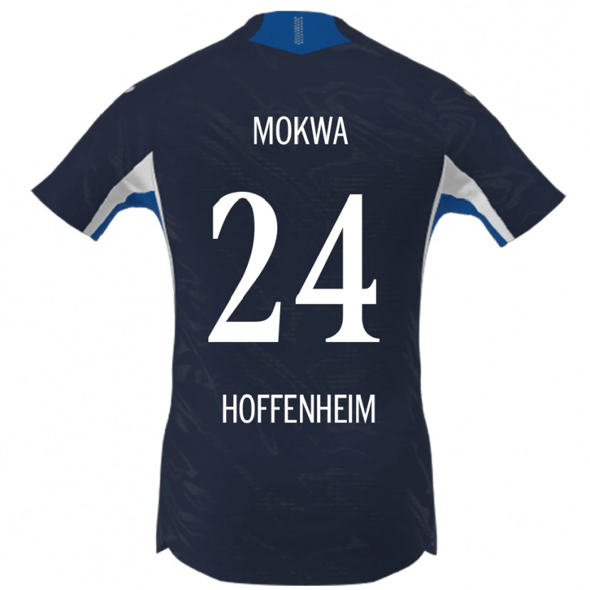 Danxen Dzieci David Mokwa #24 Granatowy Biały Domowa Koszulka 2025/26 Koszulki Klubowe