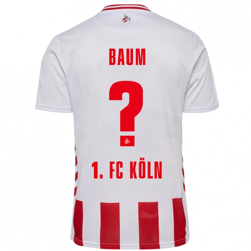 Danxen Dzieci Julius Baum #0 Biały Czerwony Domowa Koszulka 2025/26 Koszulki Klubowe