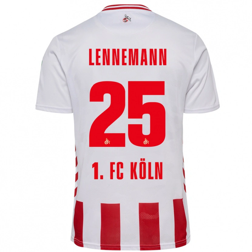 Danxen Dzieci Bernie Lennemann #25 Biały Czerwony Domowa Koszulka 2025/26 Koszulki Klubowe