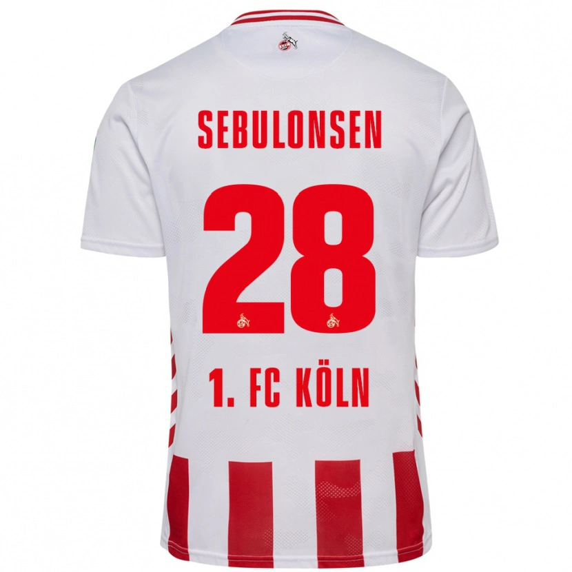 Danxen Dzieci Sebastian Sebulonsen #28 Biały Czerwony Domowa Koszulka 2025/26 Koszulki Klubowe