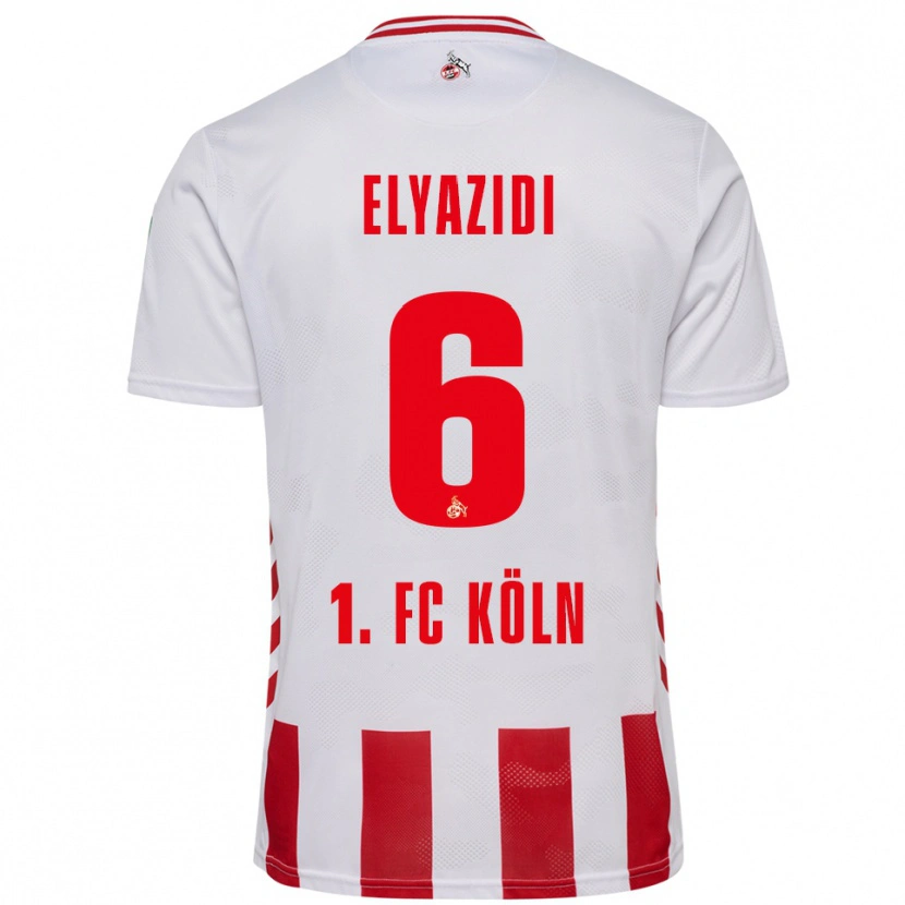 Danxen Dzieci Ilias Elyazidi #6 Biały Czerwony Domowa Koszulka 2025/26 Koszulki Klubowe