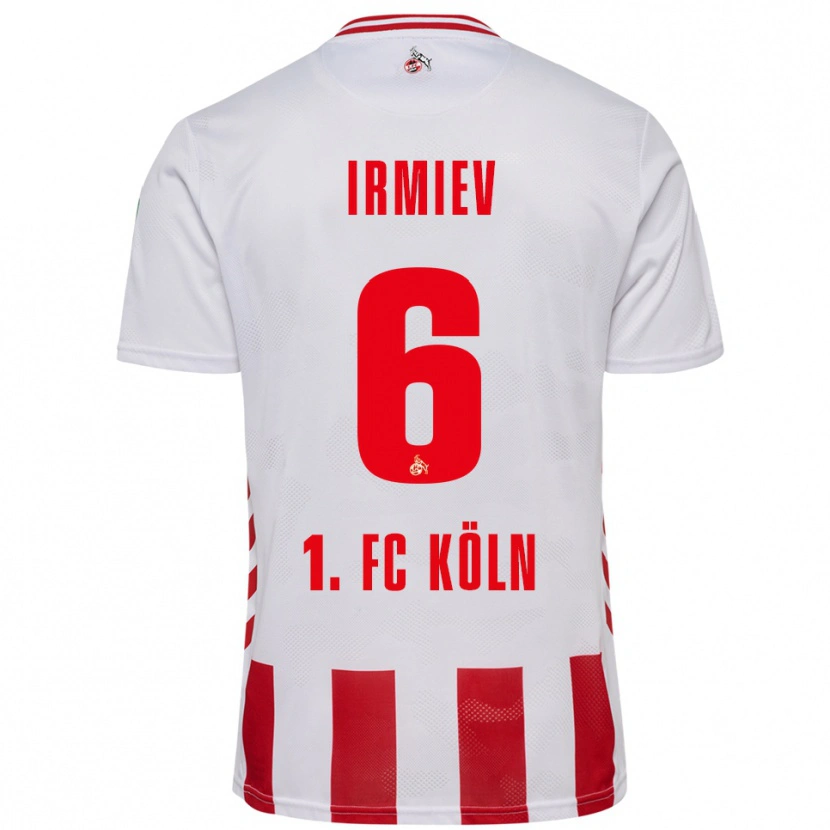 Danxen Dzieci Kristiyan Irmiev #6 Biały Czerwony Domowa Koszulka 2025/26 Koszulki Klubowe