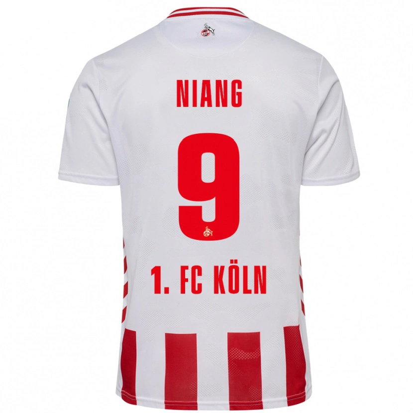Danxen Dzieci Youssoupha Niang #9 Biały Czerwony Domowa Koszulka 2025/26 Koszulki Klubowe