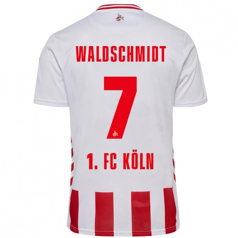 Danxen Dzieci Luca Waldschmidt #7 Biały Czerwony Domowa Koszulka 2025/26 Koszulki Klubowe