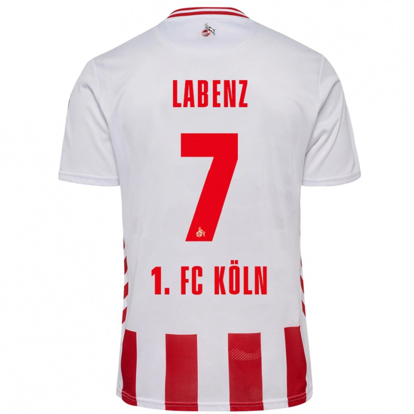 Danxen Dzieci Luiz Labenz #7 Biały Czerwony Domowa Koszulka 2025/26 Koszulki Klubowe