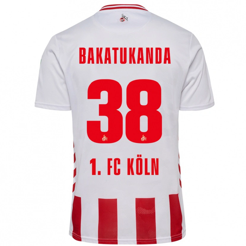 Danxen Dzieci Elias Bakatukanda #38 Biały Czerwony Domowa Koszulka 2025/26 Koszulki Klubowe