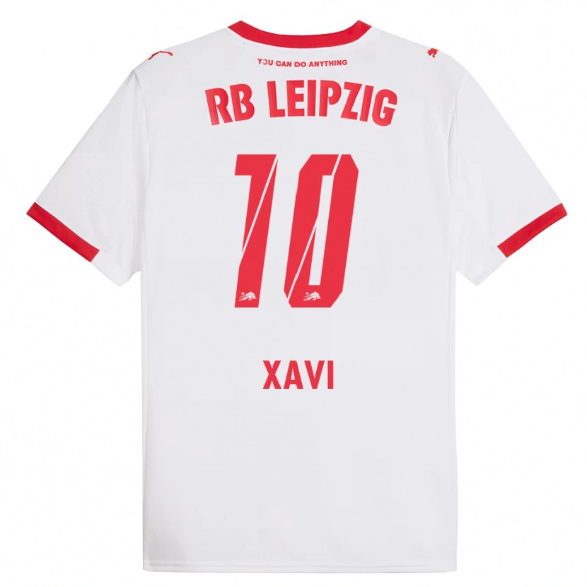 Danxen Dzieci Xavi Simons #10 Biały Czerwony Domowa Koszulka 2025/26 Koszulki Klubowe