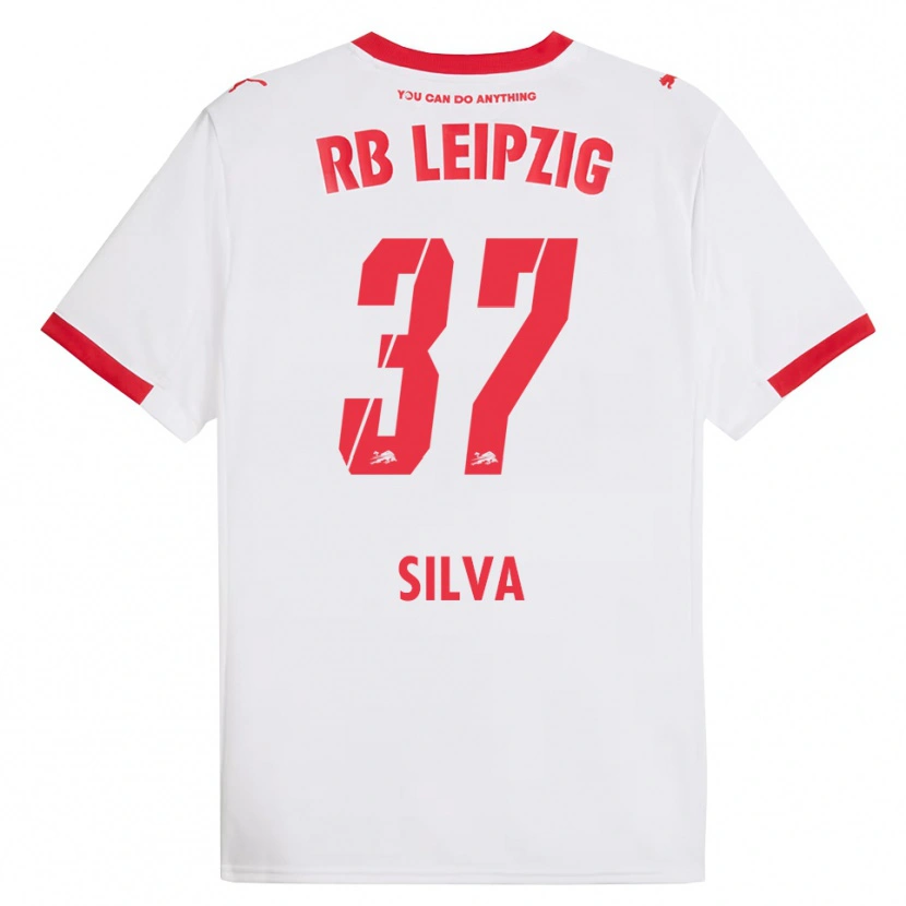 Danxen Dzieci André Silva #37 Biały Czerwony Domowa Koszulka 2025/26 Koszulki Klubowe