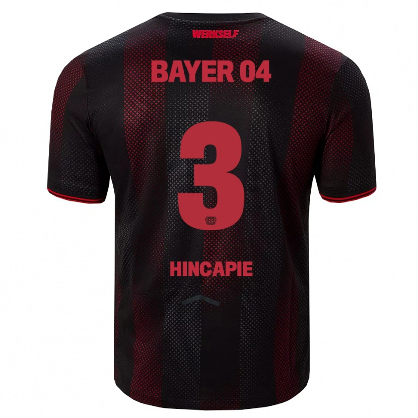 Danxen Dzieci Piero Hincapié #3 Czarny Czerwony Domowa Koszulka 2025/26 Koszulki Klubowe