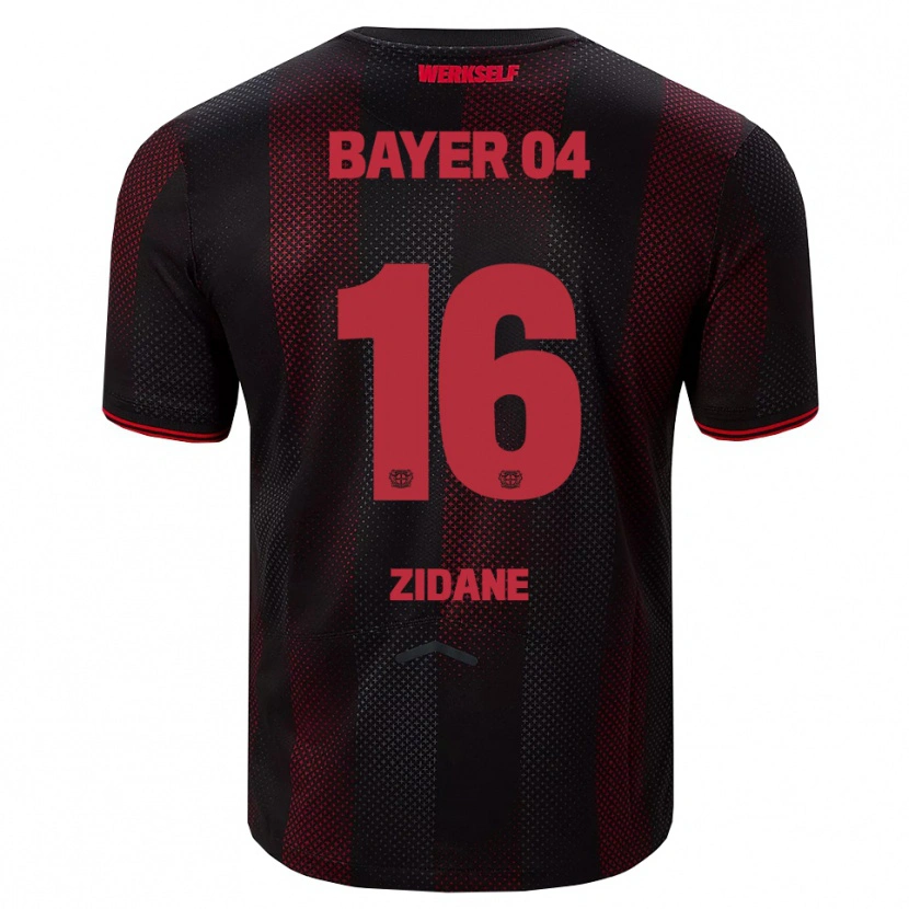 Danxen Dzieci Rayan Zidane #16 Czarny Czerwony Domowa Koszulka 2025/26 Koszulki Klubowe