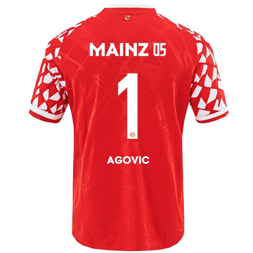 Danxen Dzieci Daris Agovic #1 Czerwony Biały Domowa Koszulka 2025/26 Koszulki Klubowe
