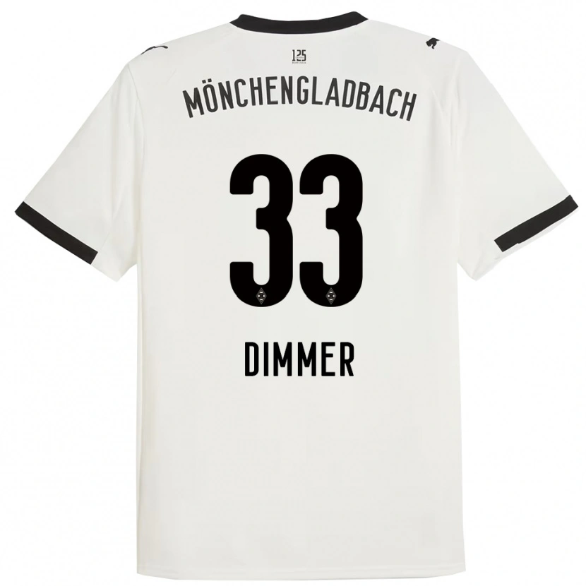 Danxen Dzieci Florian Dimmer #33 Biały Czarny Domowa Koszulka 2025/26 Koszulki Klubowe