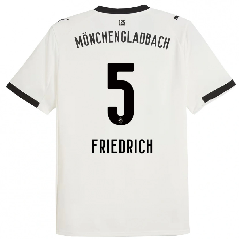 Danxen Dzieci Marvin Friedrich #5 Biały Czarny Domowa Koszulka 2025/26 Koszulki Klubowe