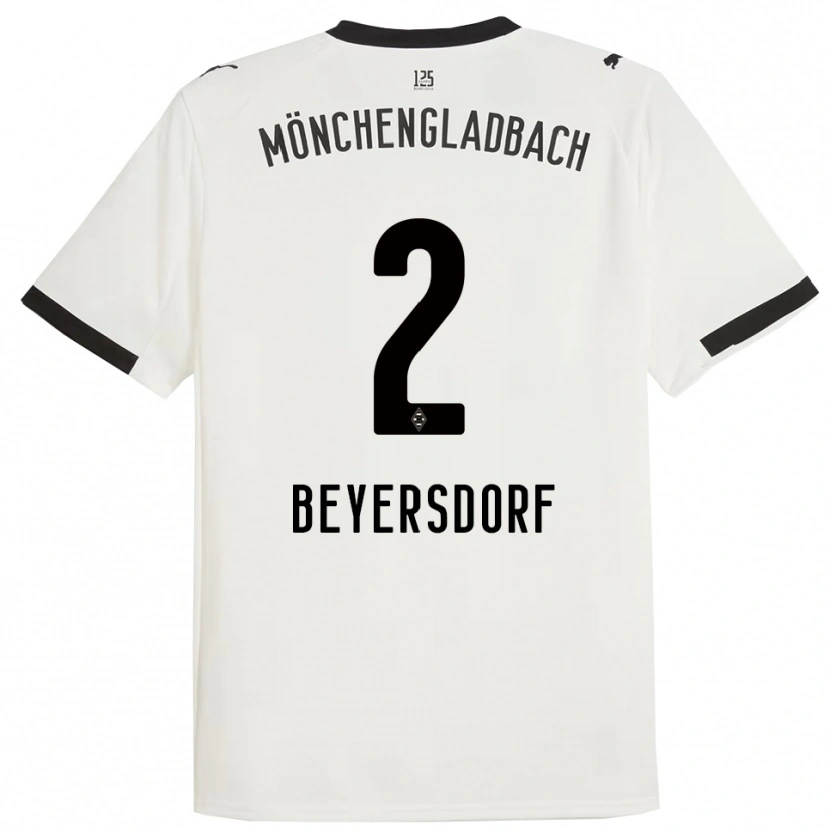 Danxen Dzieci Chris Beyersdorf #2 Biały Czarny Domowa Koszulka 2025/26 Koszulki Klubowe