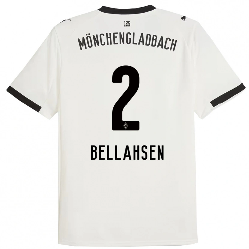 Danxen Dzieci Joseph Bellahsen #2 Biały Czarny Domowa Koszulka 2025/26 Koszulki Klubowe