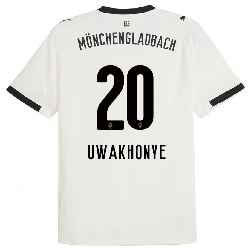 Danxen Dzieci Josiah Uwakhonye #20 Biały Czarny Domowa Koszulka 2025/26 Koszulki Klubowe