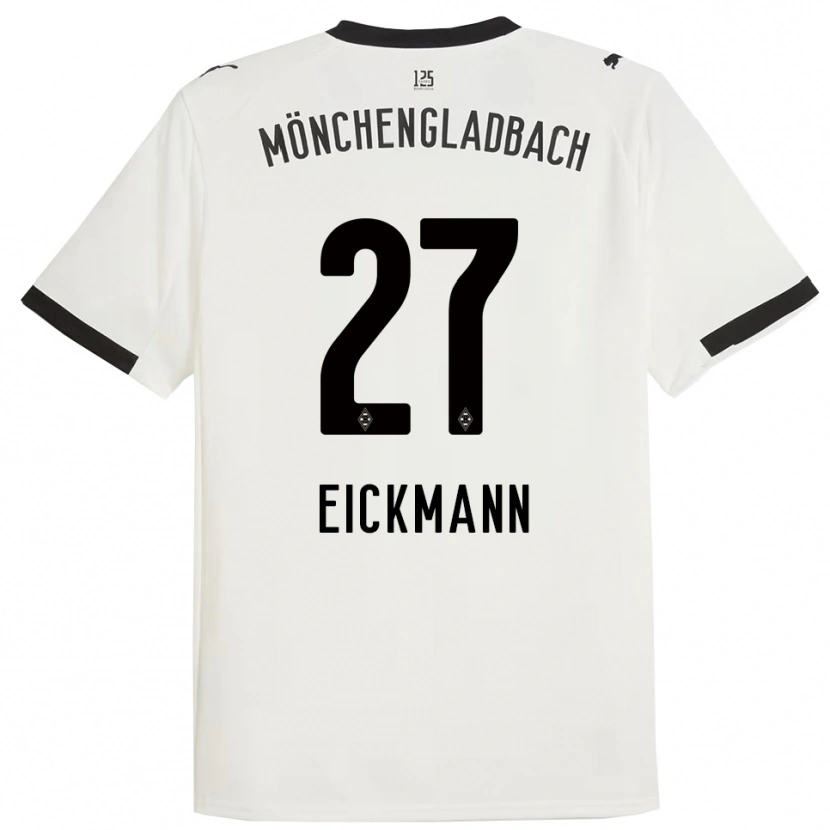 Danxen Dzieci Mia Eickmann #27 Biały Czarny Domowa Koszulka 2025/26 Koszulki Klubowe