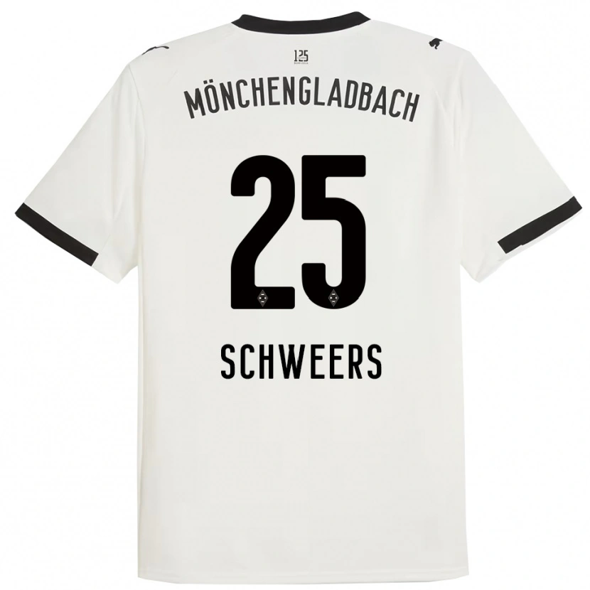 Danxen Dzieci Lion Schweers #25 Biały Czarny Domowa Koszulka 2025/26 Koszulki Klubowe