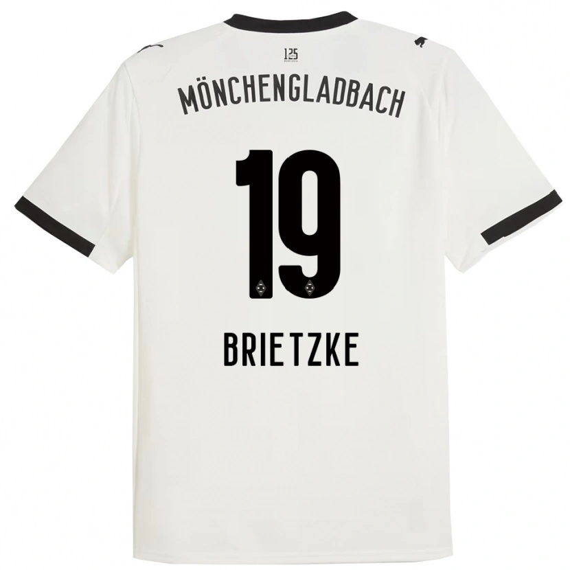 Danxen Dzieci Yvonne Brietzke #19 Biały Czarny Domowa Koszulka 2025/26 Koszulki Klubowe
