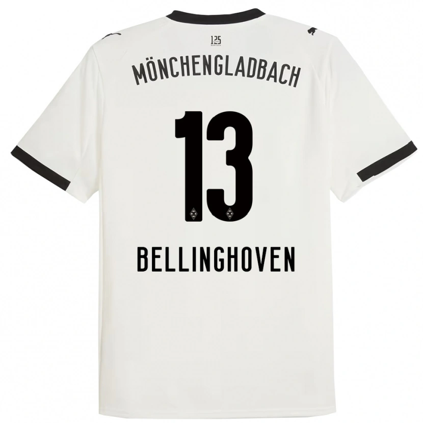 Danxen Dzieci Christina Bellinghoven #13 Biały Czarny Domowa Koszulka 2025/26 Koszulki Klubowe