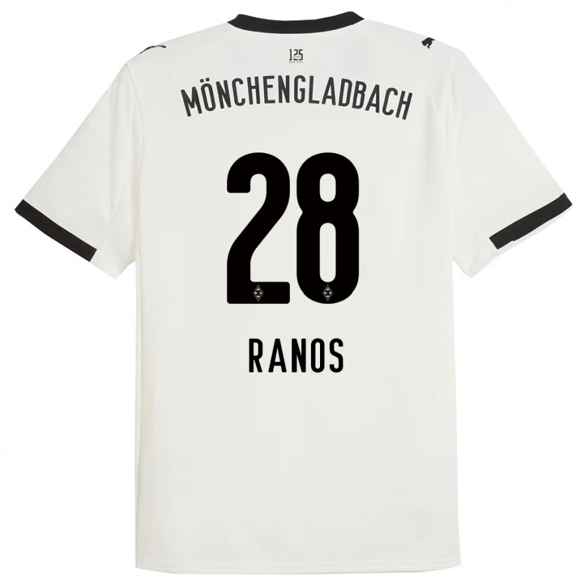 Danxen Dzieci Grant-Leon Ranos #28 Biały Czarny Domowa Koszulka 2025/26 Koszulki Klubowe