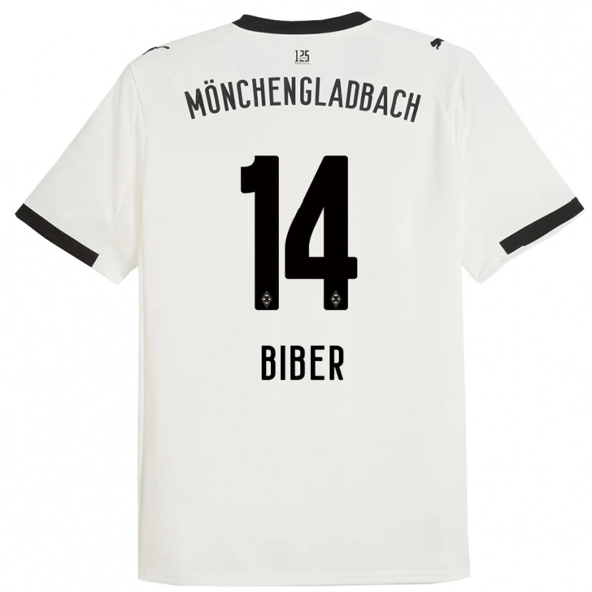 Danxen Dzieci Edin Biber #14 Biały Czarny Domowa Koszulka 2025/26 Koszulki Klubowe
