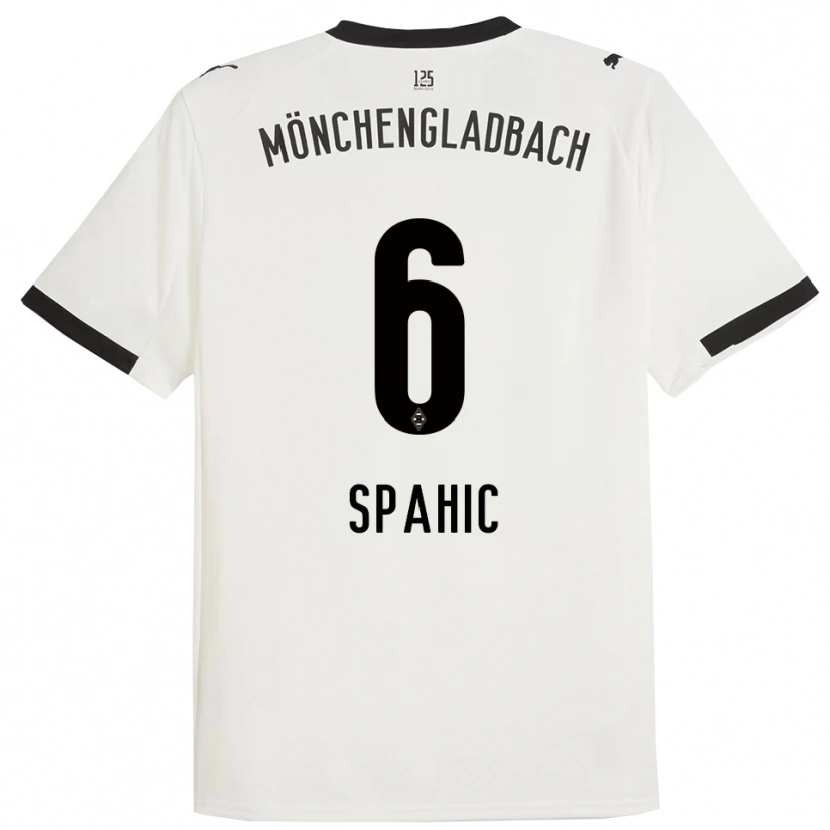 Danxen Dzieci Armin Spahic #6 Biały Czarny Domowa Koszulka 2025/26 Koszulki Klubowe