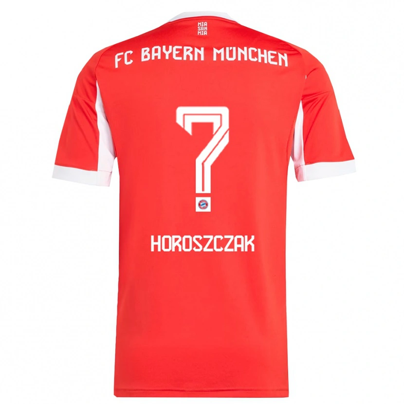 Danxen Dzieci Kuba Horoszczak #0 Biały Czerwony Domowa Koszulka 2025/26 Koszulki Klubowe