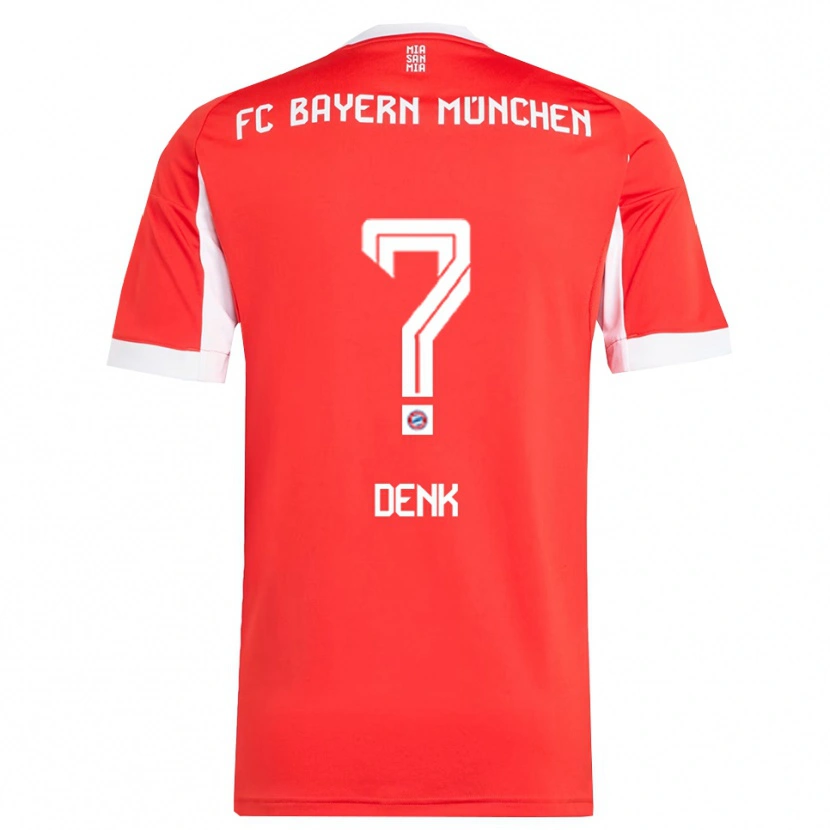 Danxen Dzieci Luca Denk #0 Biały Czerwony Domowa Koszulka 2025/26 Koszulki Klubowe