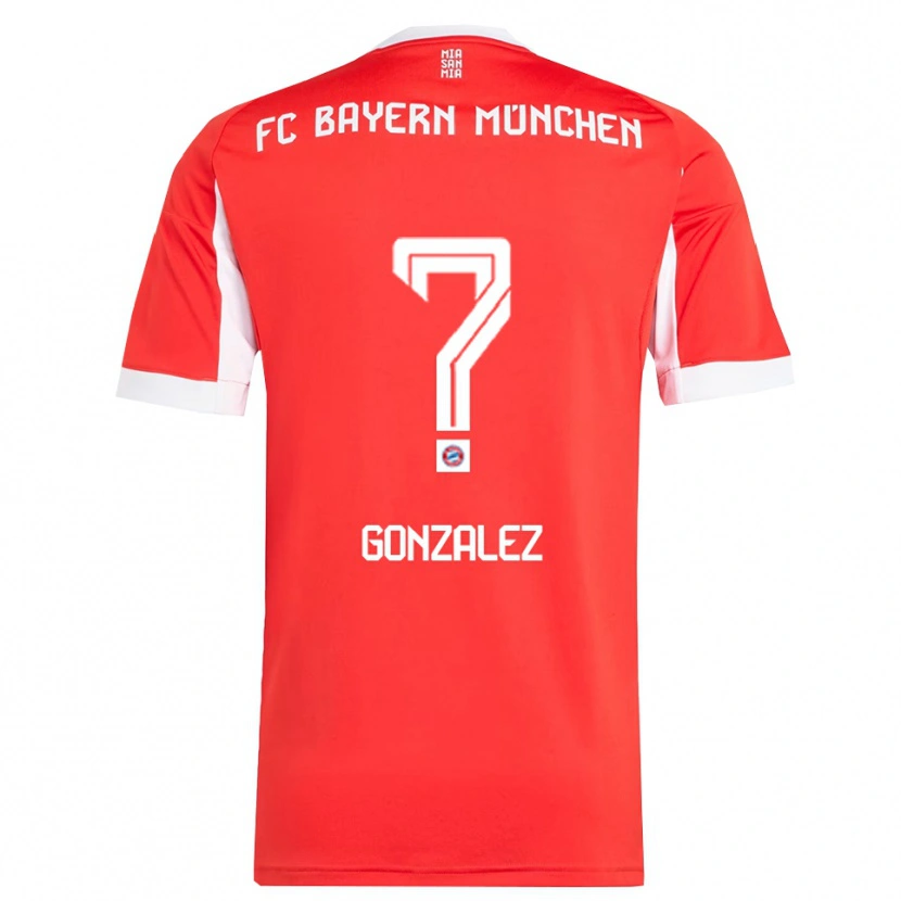 Danxen Dzieci Gabriel Gonzalez #0 Biały Czerwony Domowa Koszulka 2025/26 Koszulki Klubowe
