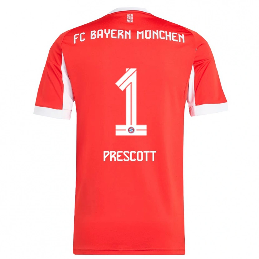 Danxen Dzieci Leonard Prescott #1 Biały Czerwony Domowa Koszulka 2025/26 Koszulki Klubowe