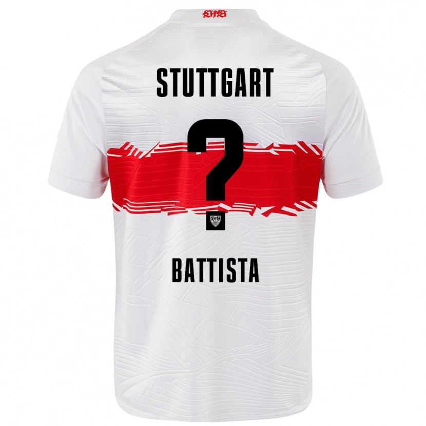 Danxen Dzieci Luca Battista #0 Biały Czerwony Domowa Koszulka 2025/26 Koszulki Klubowe