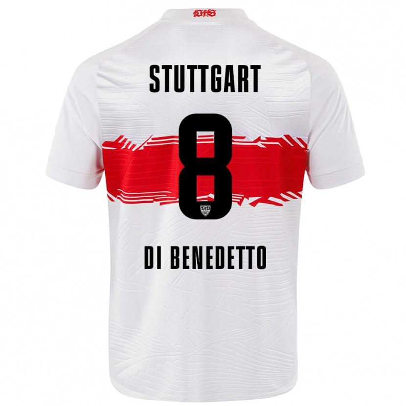 Danxen Dzieci Samuele Di Benedetto #8 Biały Czerwony Domowa Koszulka 2025/26 Koszulki Klubowe