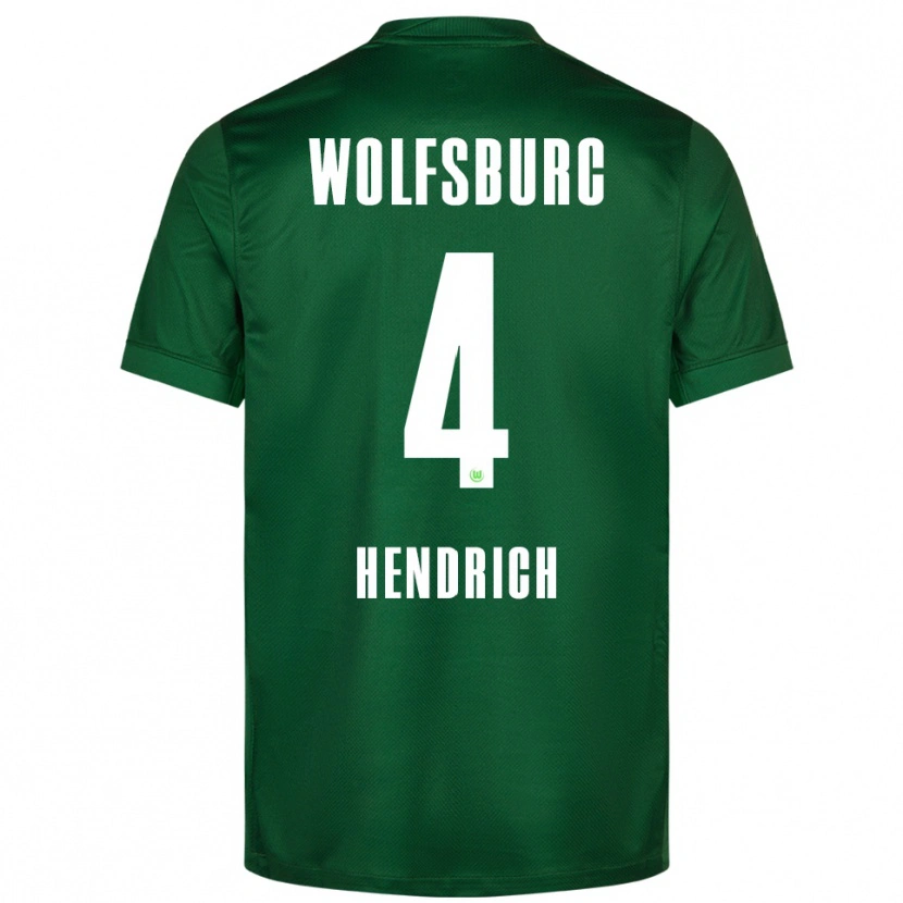 Danxen Dzieci Kathrin Hendrich #4 Zielony Biały Domowa Koszulka 2025/26 Koszulki Klubowe