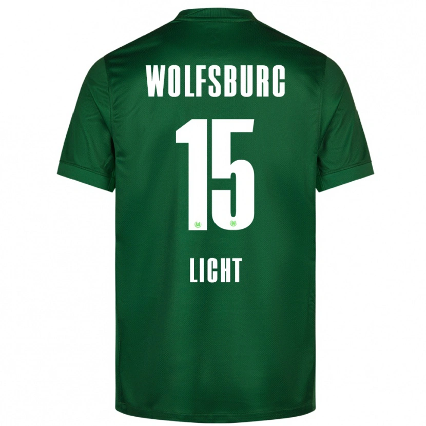 Danxen Dzieci Philipp Licht #15 Zielony Biały Domowa Koszulka 2025/26 Koszulki Klubowe