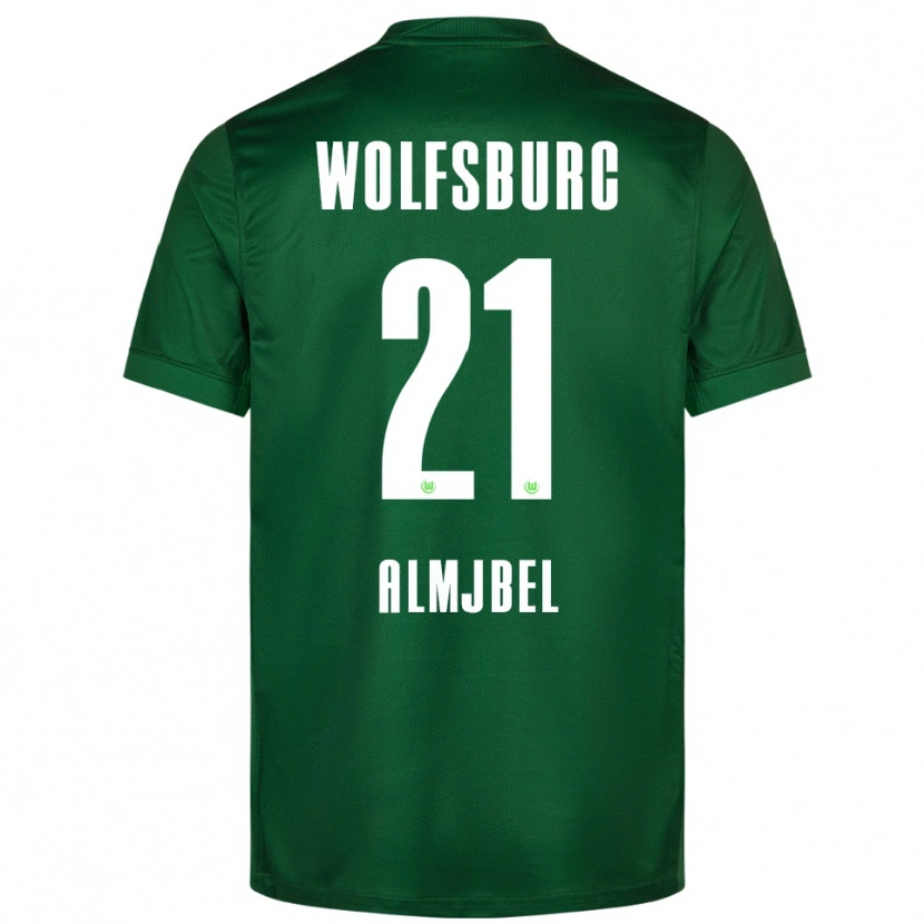 Danxen Dzieci Mohamad Almjbel #21 Zielony Biały Domowa Koszulka 2025/26 Koszulki Klubowe