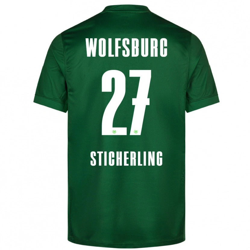Danxen Dzieci Carl-Anton Sticherling #27 Zielony Biały Domowa Koszulka 2025/26 Koszulki Klubowe