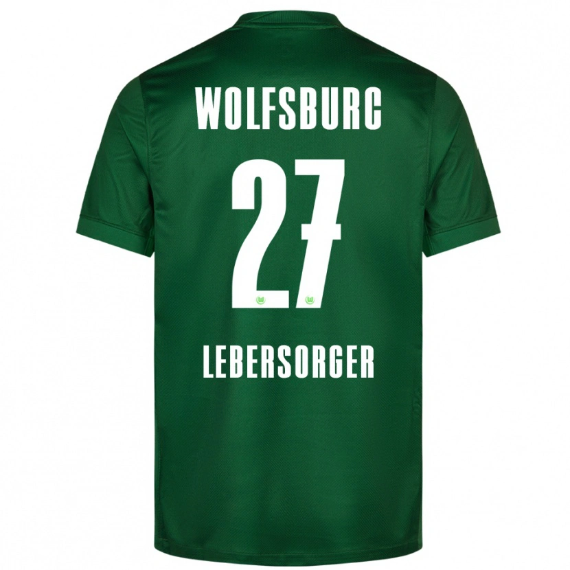 Danxen Dzieci Kevin Lebersorger #27 Zielony Biały Domowa Koszulka 2025/26 Koszulki Klubowe