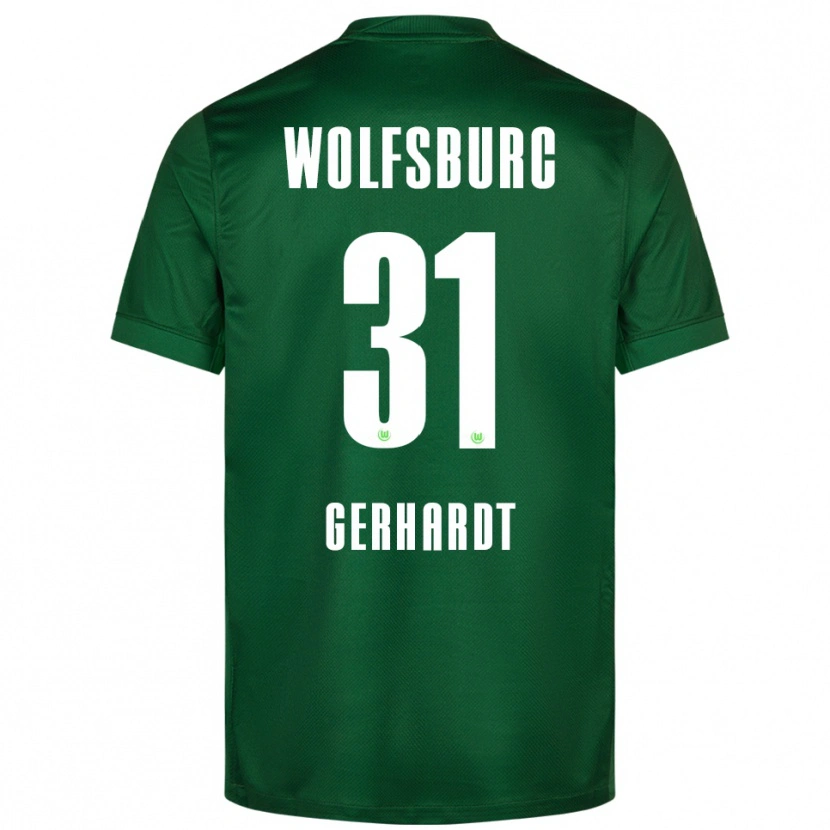 Danxen Dzieci Yannick Gerhardt #31 Zielony Biały Domowa Koszulka 2025/26 Koszulki Klubowe
