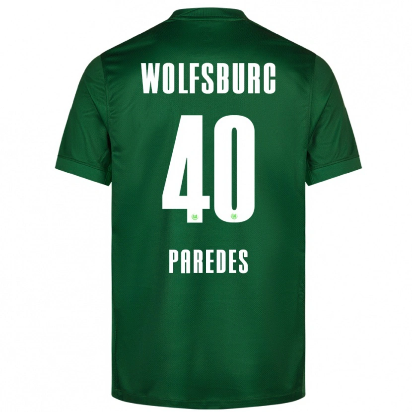 Danxen Dzieci Kevin Paredes #40 Zielony Biały Domowa Koszulka 2025/26 Koszulki Klubowe