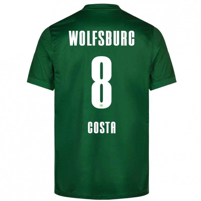 Danxen Dzieci Jesse Costa #8 Zielony Biały Domowa Koszulka 2025/26 Koszulki Klubowe