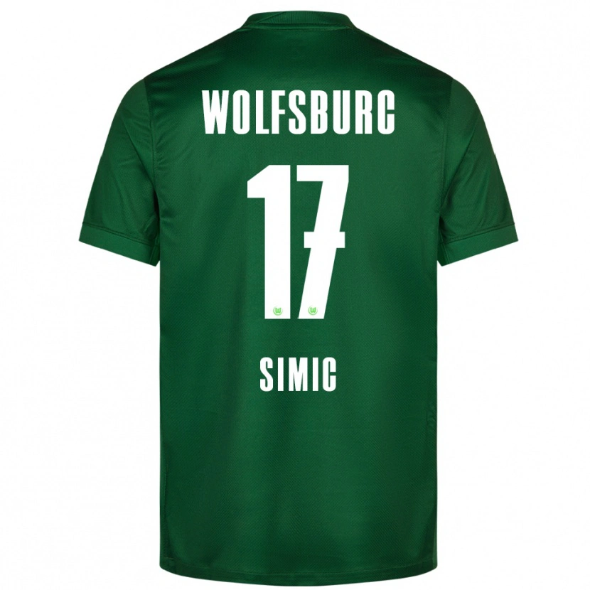 Danxen Dzieci Karlo Simic #17 Zielony Biały Domowa Koszulka 2025/26 Koszulki Klubowe